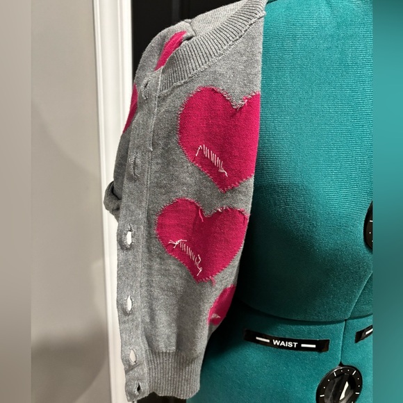 Forever21 Twist hearts and pearls cardigan - Picture 11 of 13